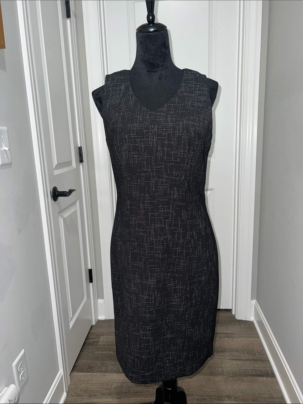 The Limited Black Textured Sheath Dress